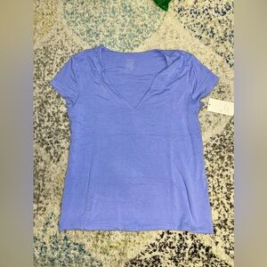 A New Day Periwinkle V-Neck T-Shirt.